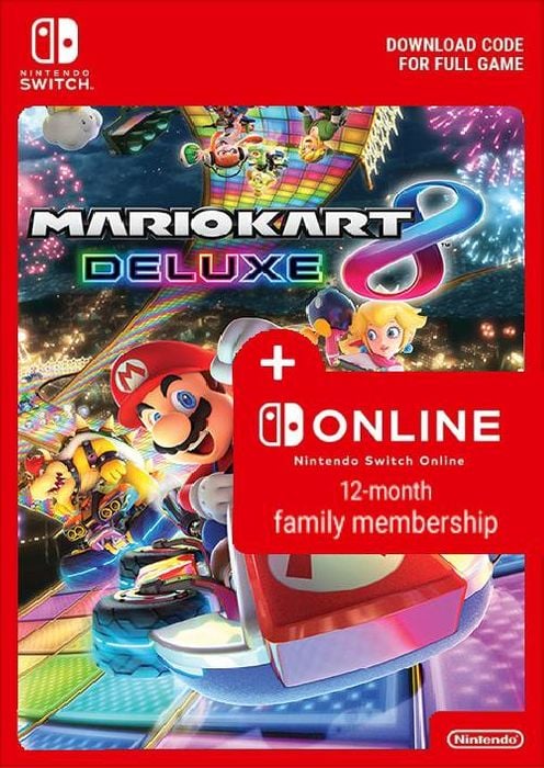 Mario Kart 8 Deluxe + 12 Month Family Membership Switch (EU & UK)