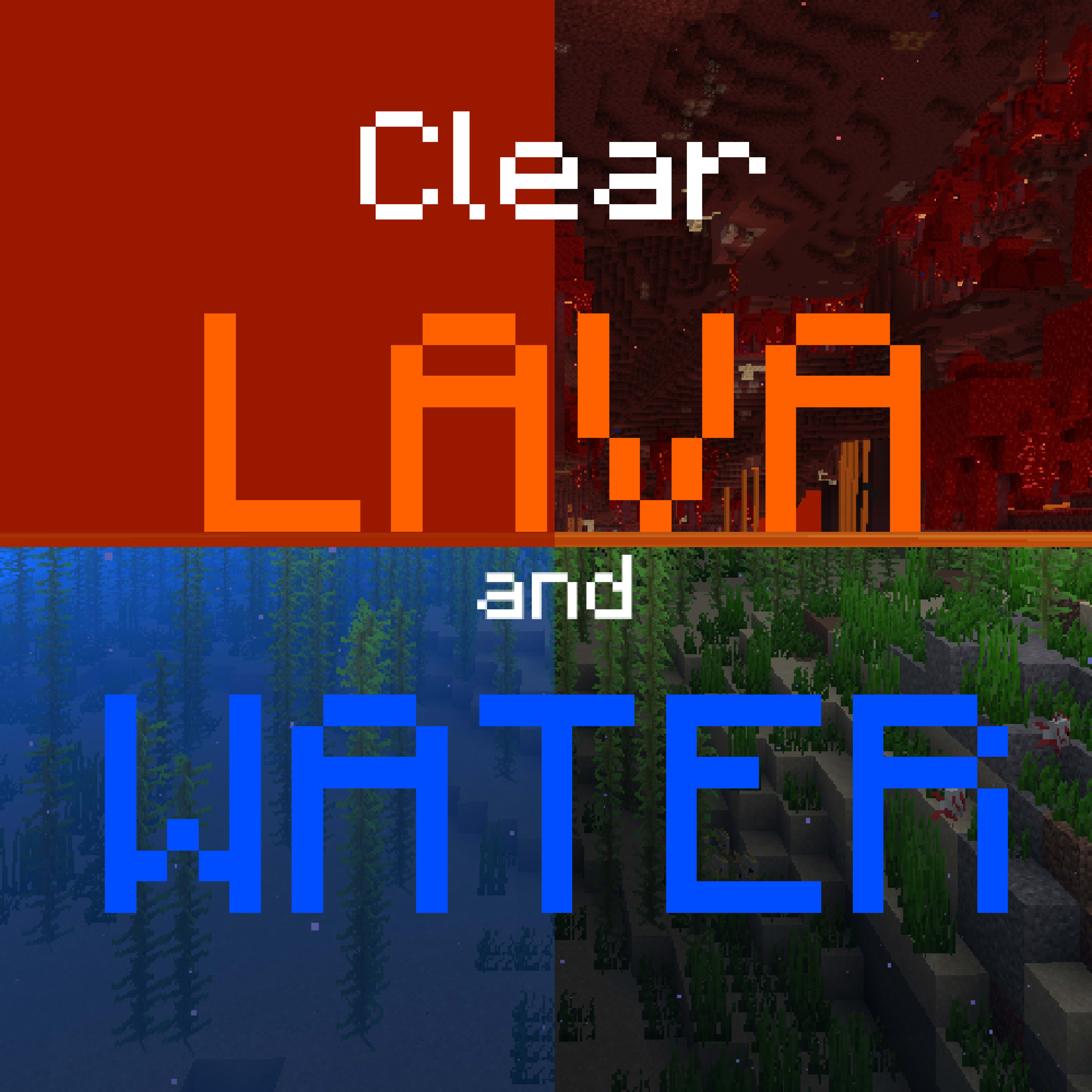Lava Pool Minecraft Texture Clear Lava and Water — Minecraft Texture Pack | Craftane.com