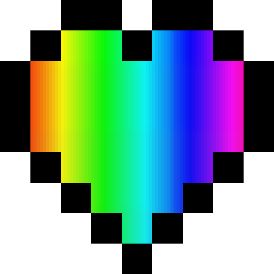 Rainbow hearts