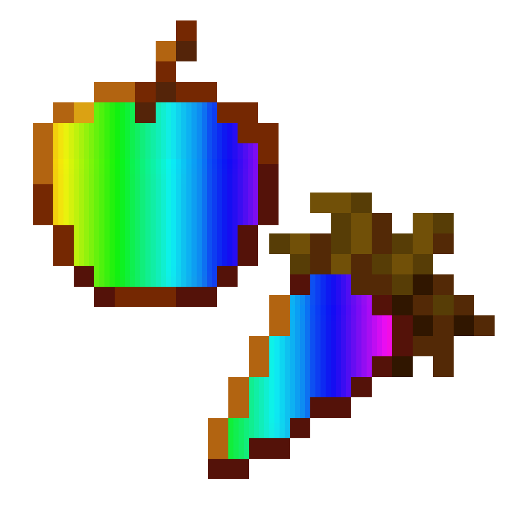 Rainbow golden items