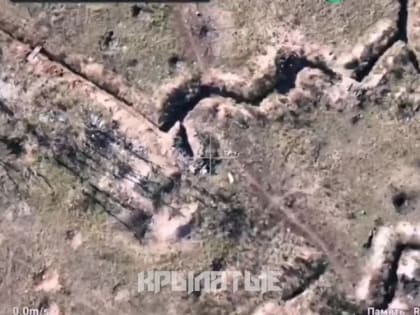 Работа FPV-коптеров дивизии ВДВ по блиндажу ВСУ на Клещеевских высотах