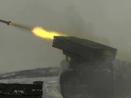 Артиллеристы ВС РФ уничтожили опорный пункт ВСУ с помощью "Града"
