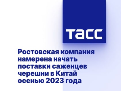 Ростовская компания намерена начать поставки саженцев черешни в Китай осенью 2023 года