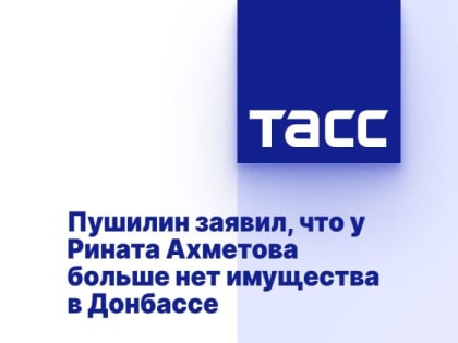 Пушилин заявил, что у Рината Ахметова больше нет имущества в Донбассе