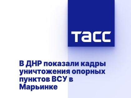 В ДНР показали кадры уничтожения опорных пунктов ВСУ в Марьинке