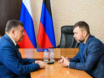 Денис Пушилин обсудил с Давидом Кришталем вопрос создания объединения работодателей в ДНР