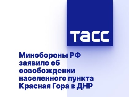 Минобороны РФ заявило об освобождении населенного пункта Красная Гора в ДНР