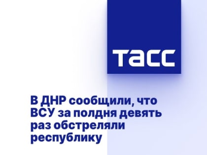В ДНР сообщили, что ВСУ за полдня девять раз обстреляли республику