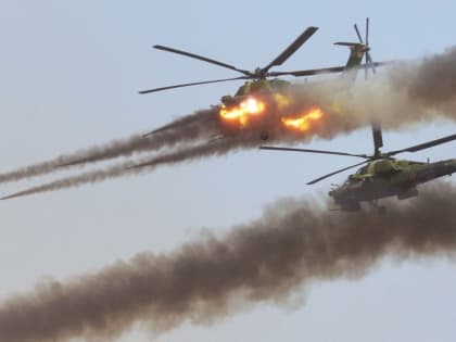 Экипажи Ми-28 уничтожили опорные пункты ВСУ на Донецком направлении