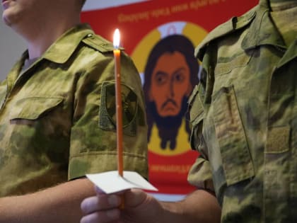 Богослужение для военнослужащих Росгвардии в Донецкой Народной Республике