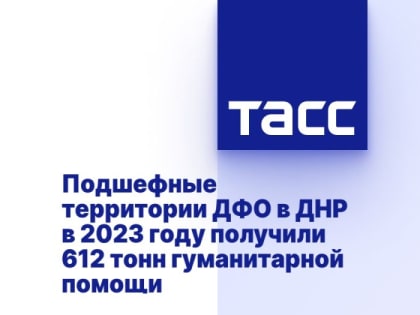 Подшефные территории ДФО в ДНР в 2023 году получили 612 тонн гуманитарной помощи