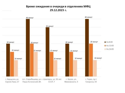 Информирование граждан относительно загруженности отделов ГБУ "МФЦ ДНР"