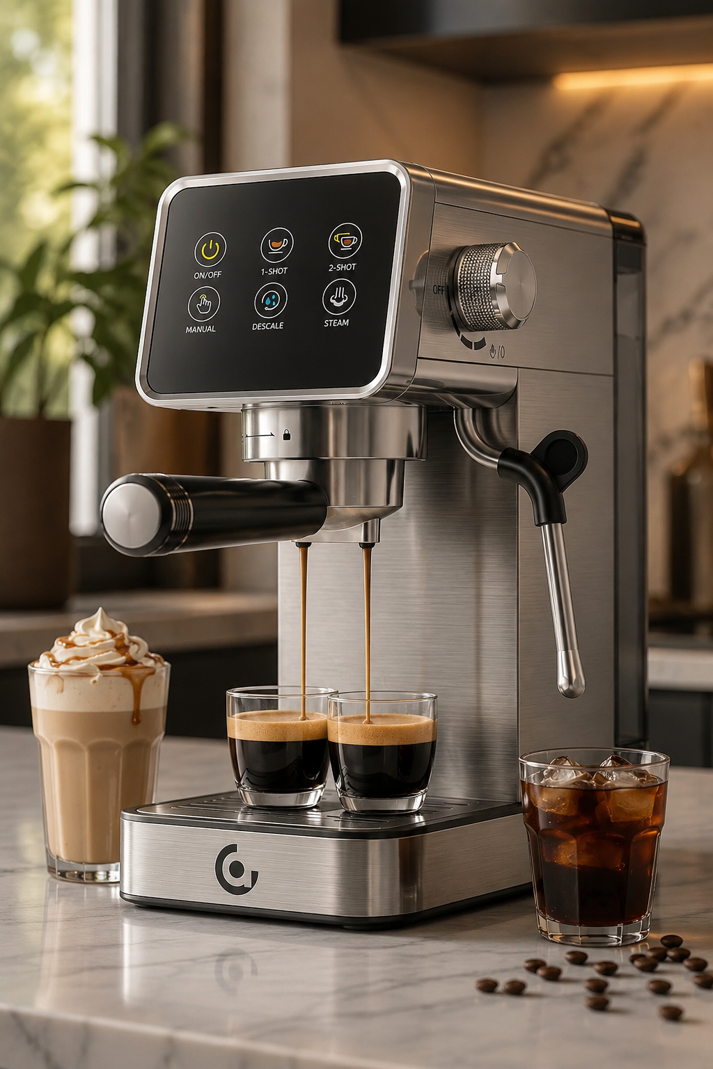 AMZCHEF Espresso Machine 20 Bar, Easy-to-Use Compact Coffee Maker product view