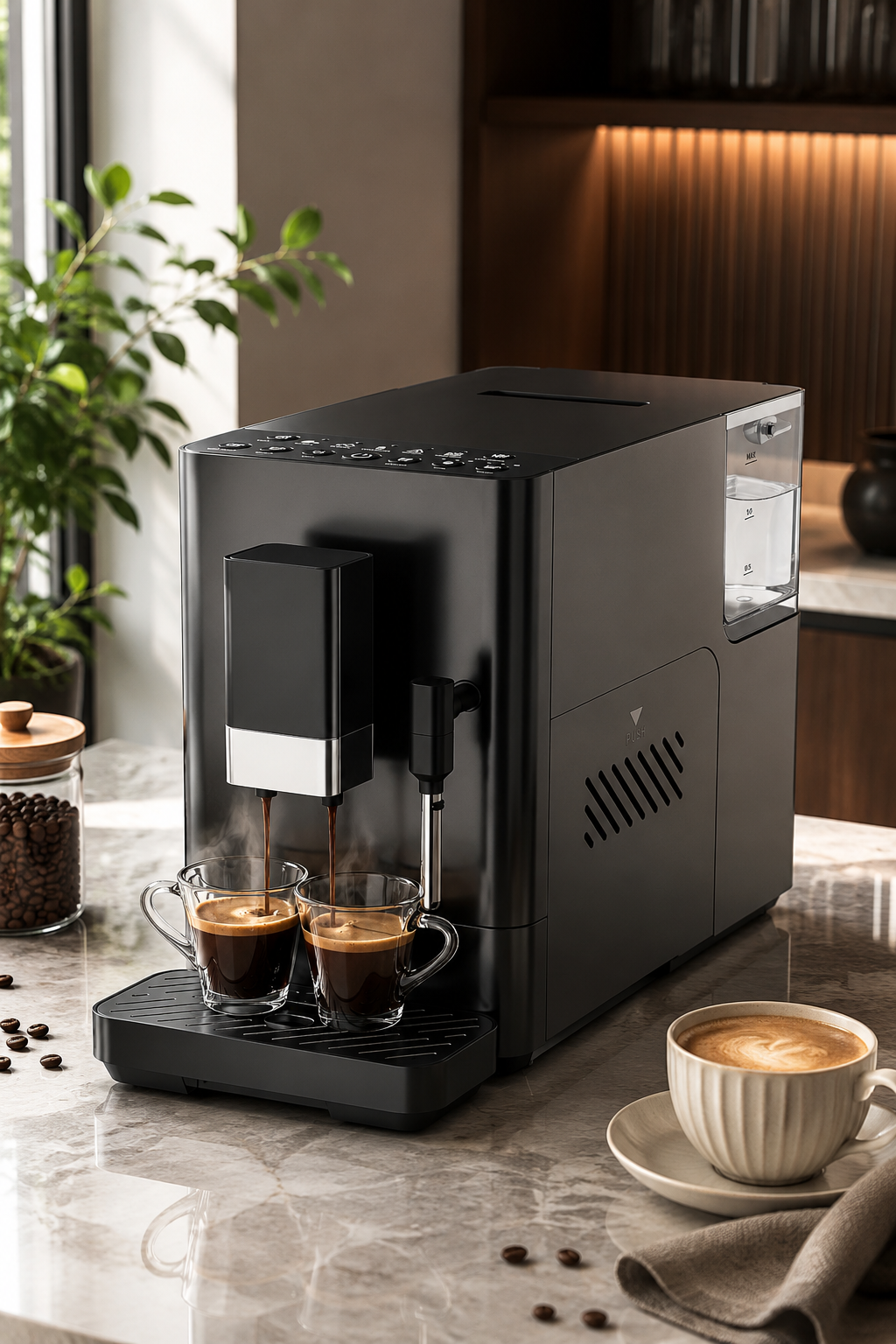 Ninja Luxe Café Mini Espresso Machine ES301: 7 Amazing Features 1 Ninja Luxe™ Café Mini Espresso Machine ES301 with Built-in Grinder product view