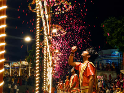 Evening Ganga Aarti at Assi Ghat Varanasi