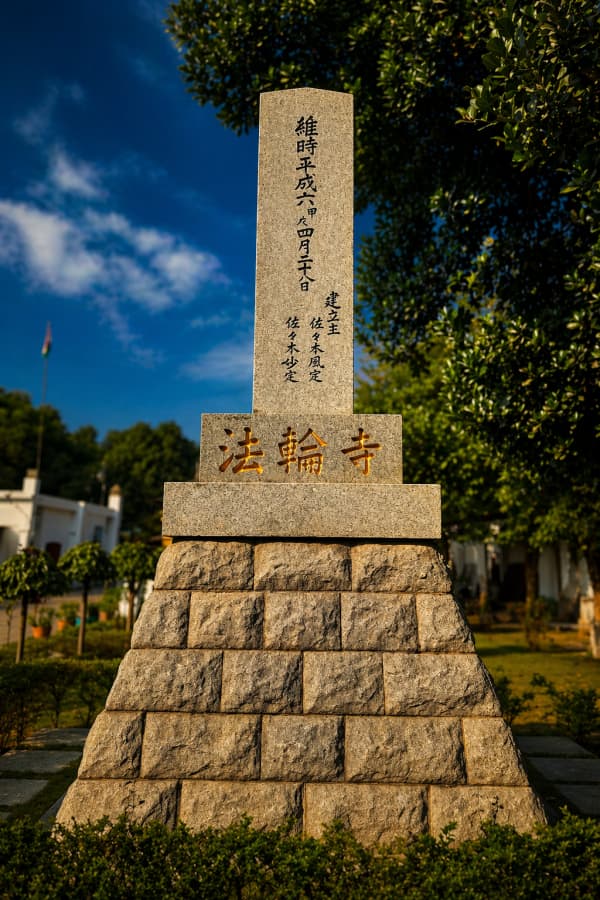 Sacred Pillar in Japanese Temple