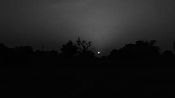 Dark sunset wall