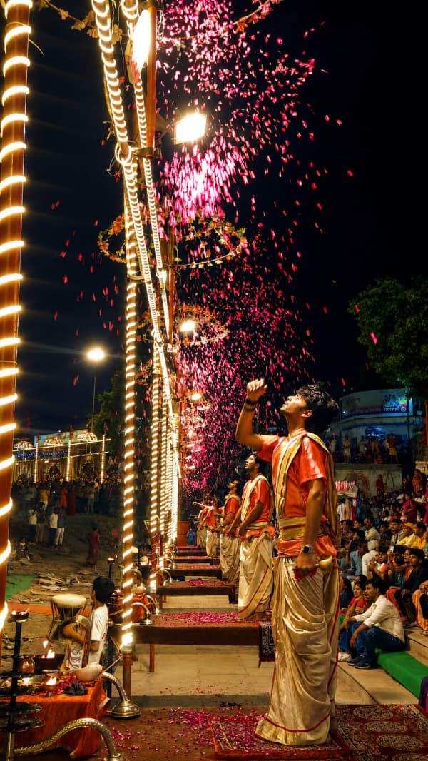 Evening Ganga Aarti at Assi Ghat Varanasi