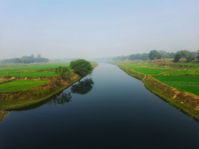 Green Horizontal River
