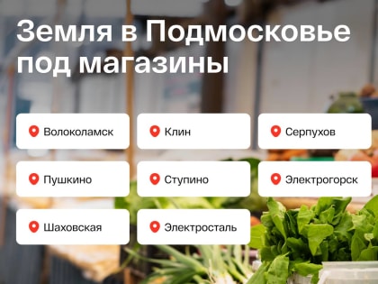Земля в Подмосковье под размещение магазина