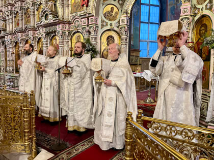 Празднование Крещения Господня в Троицком соборе города Щёлково