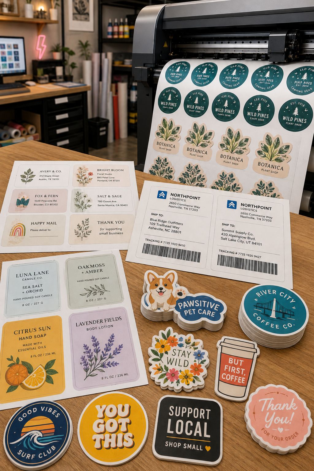 labels and stickers