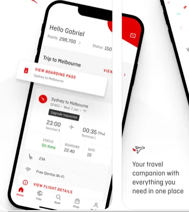 Qantas Mobile App Check-in