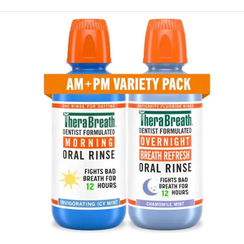 TheraBreath Enjuague Bucal AM+PM Pack x2 16oz