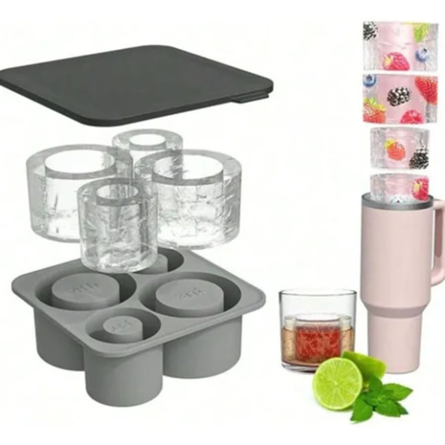 Molde Hielera Silicona para termo — Kit 4 piezas
