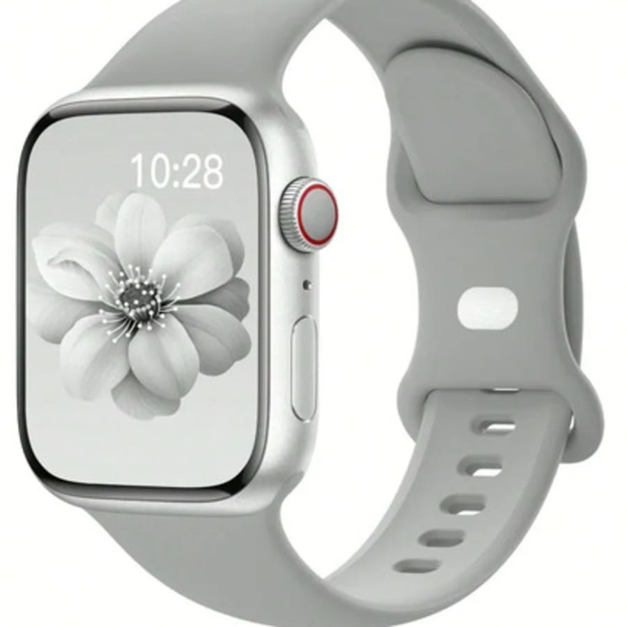 Correa Silicona Para Apple Watch Gris Nube 38-41 Mm 32 Cm