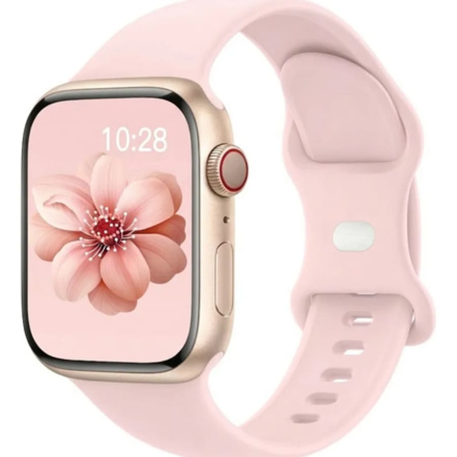 Correa Silicona Para Apple Watch Rosa Claro 38-41 Mm 3.2 Cm