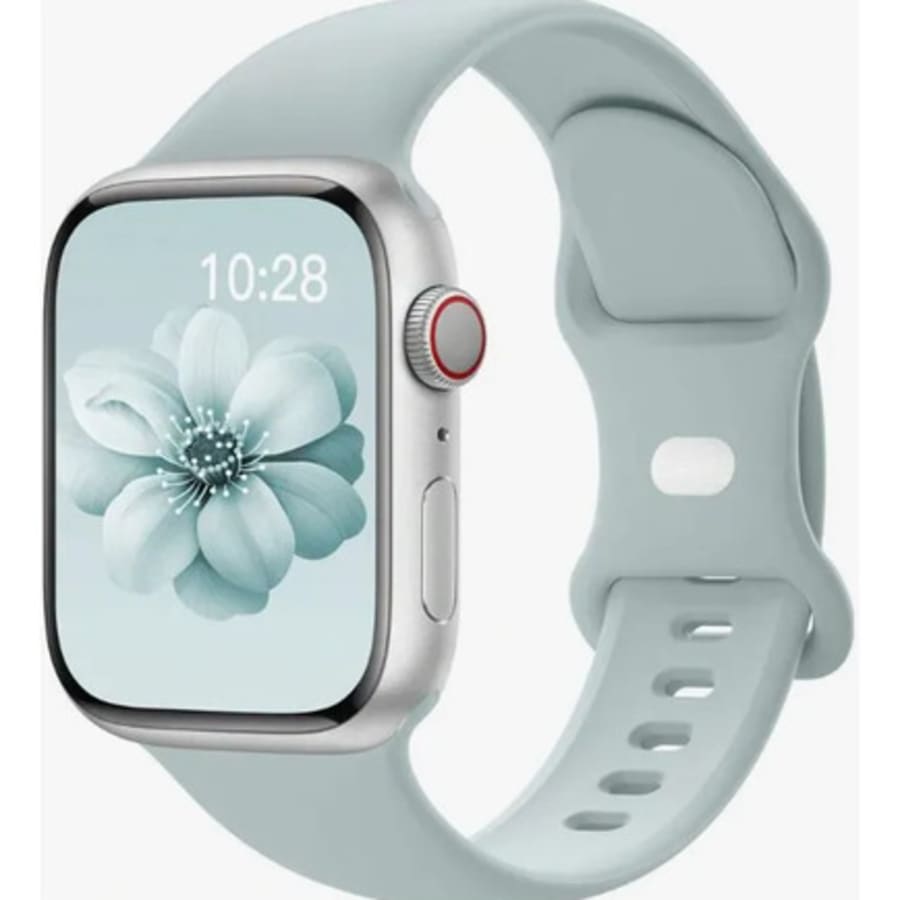 Correa Silicona Para Apple Watch Verde Azulado 38-41 Mm 3.2 Cm