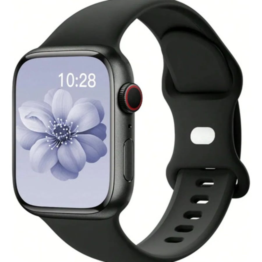 Correa Silicona Para Apple Watch Negro 38-41 Mm 3.2 Cm