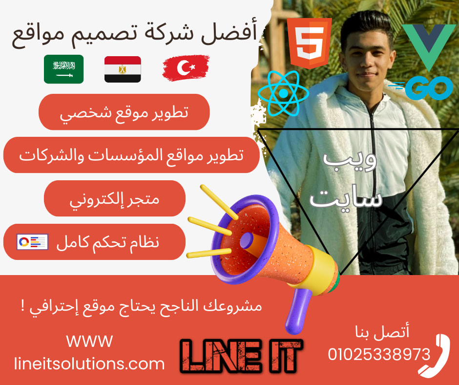 أفضل شركة تصميم وتطوير مواقع في مصر والوطن العربي - لاين اي تي