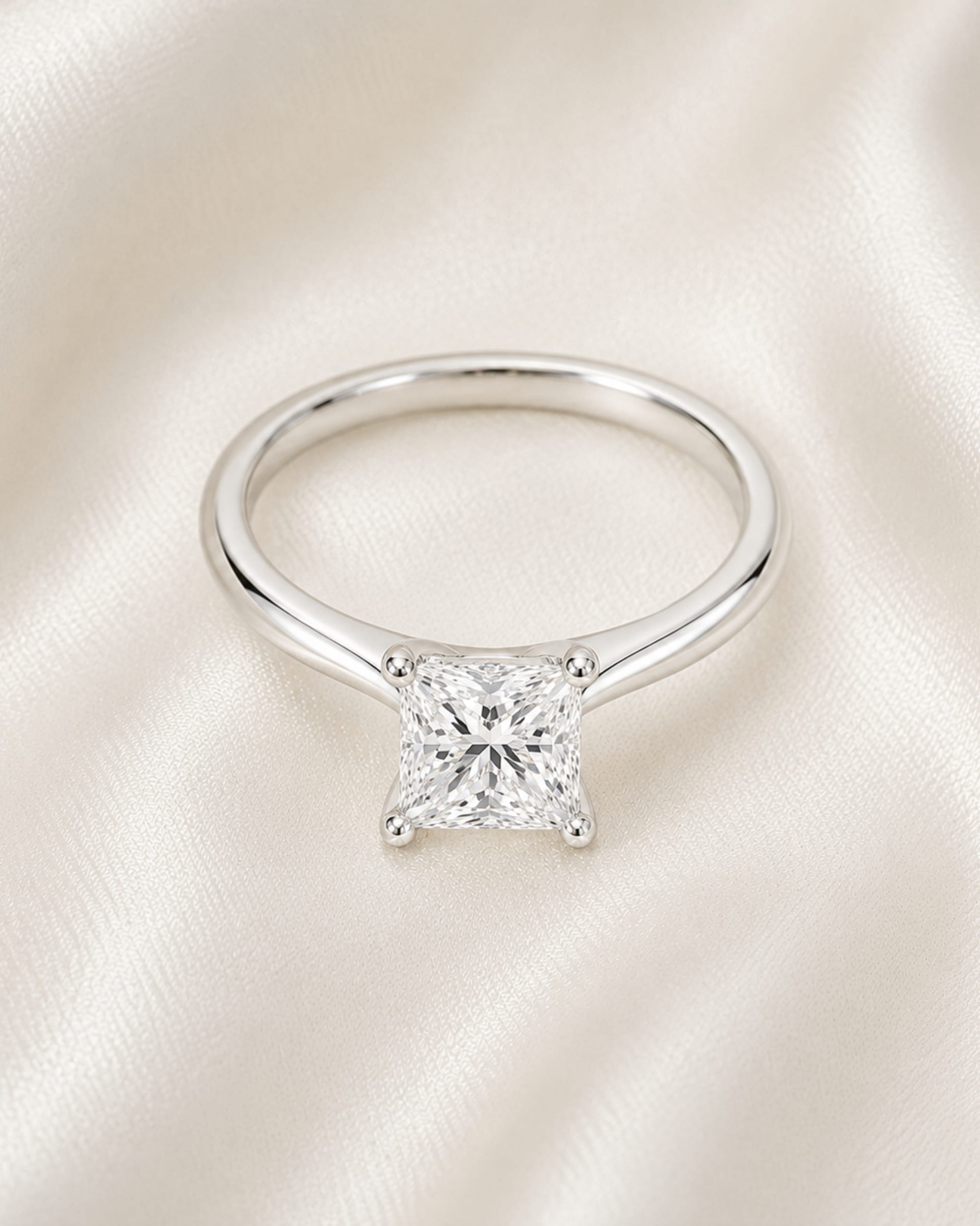 Princess Diamond Solitaire Engagement Ring