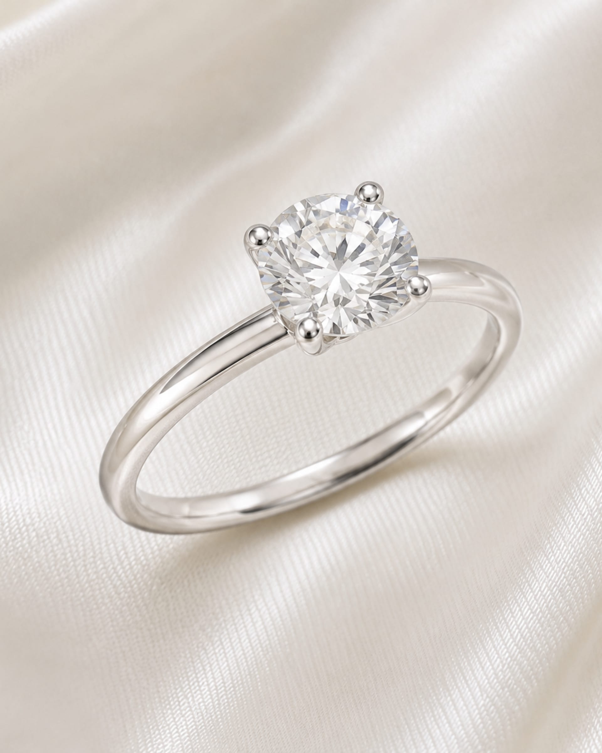 Round Brilliant Diamond Solitaire Engagement Ring