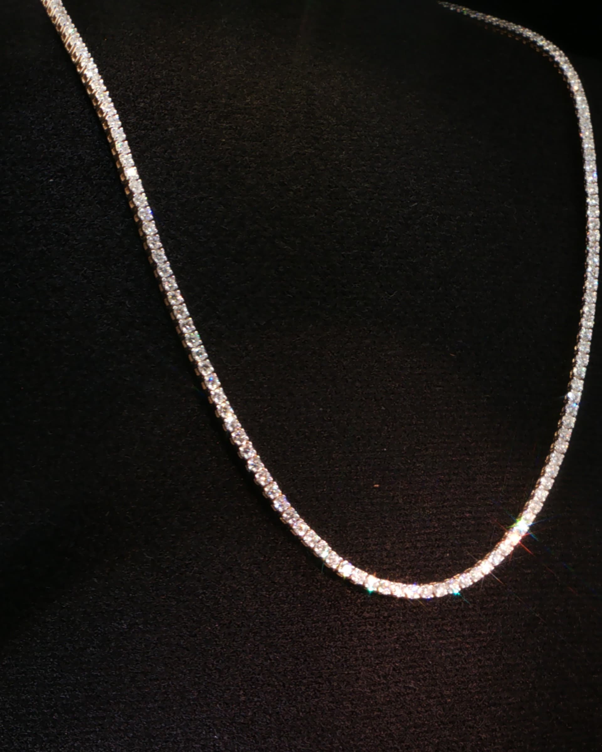9.12 CTW Round Brilliant Cut Lab-Grown Diamond Tennis Necklace in 14K Yellow Gold
