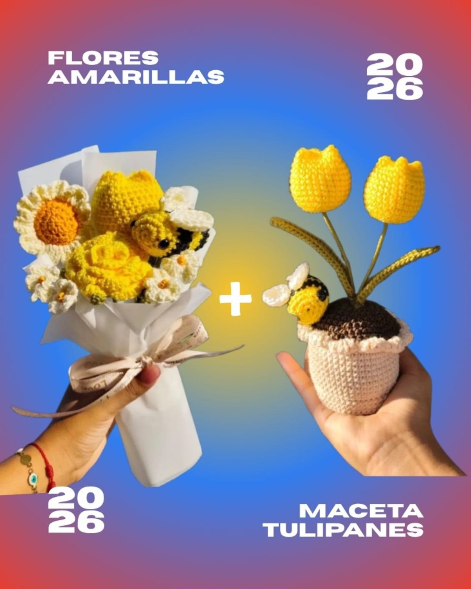 Zoom Combo Mundial: Maceta Tulipanes + Flores amarillas