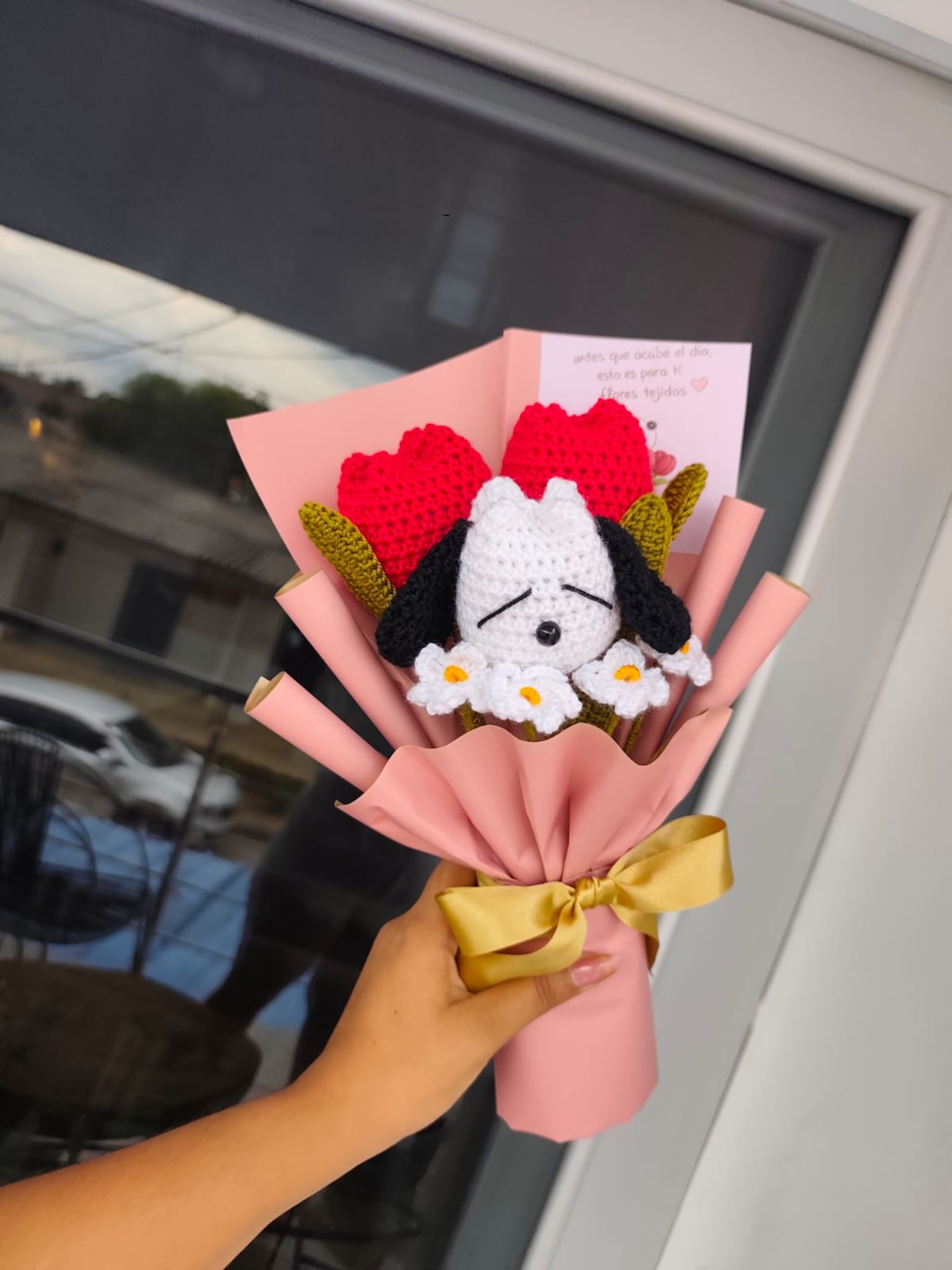 Zoom tulipanes snoopy amor
