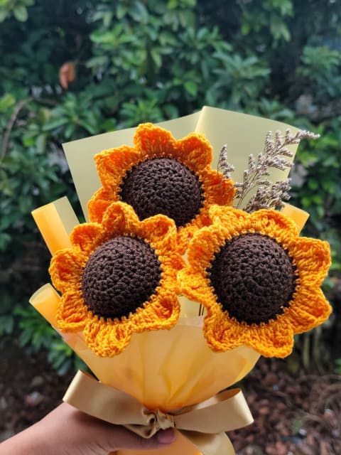 Trio de girasoles