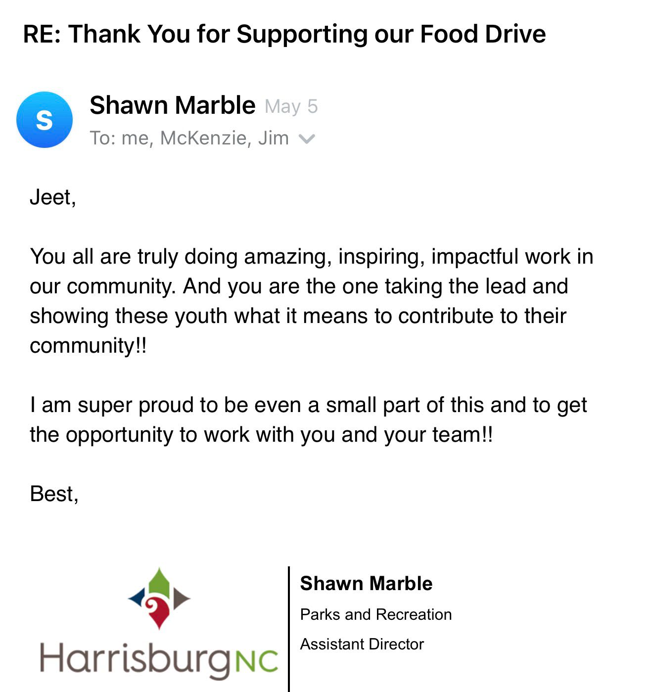 Community appreciation highlight