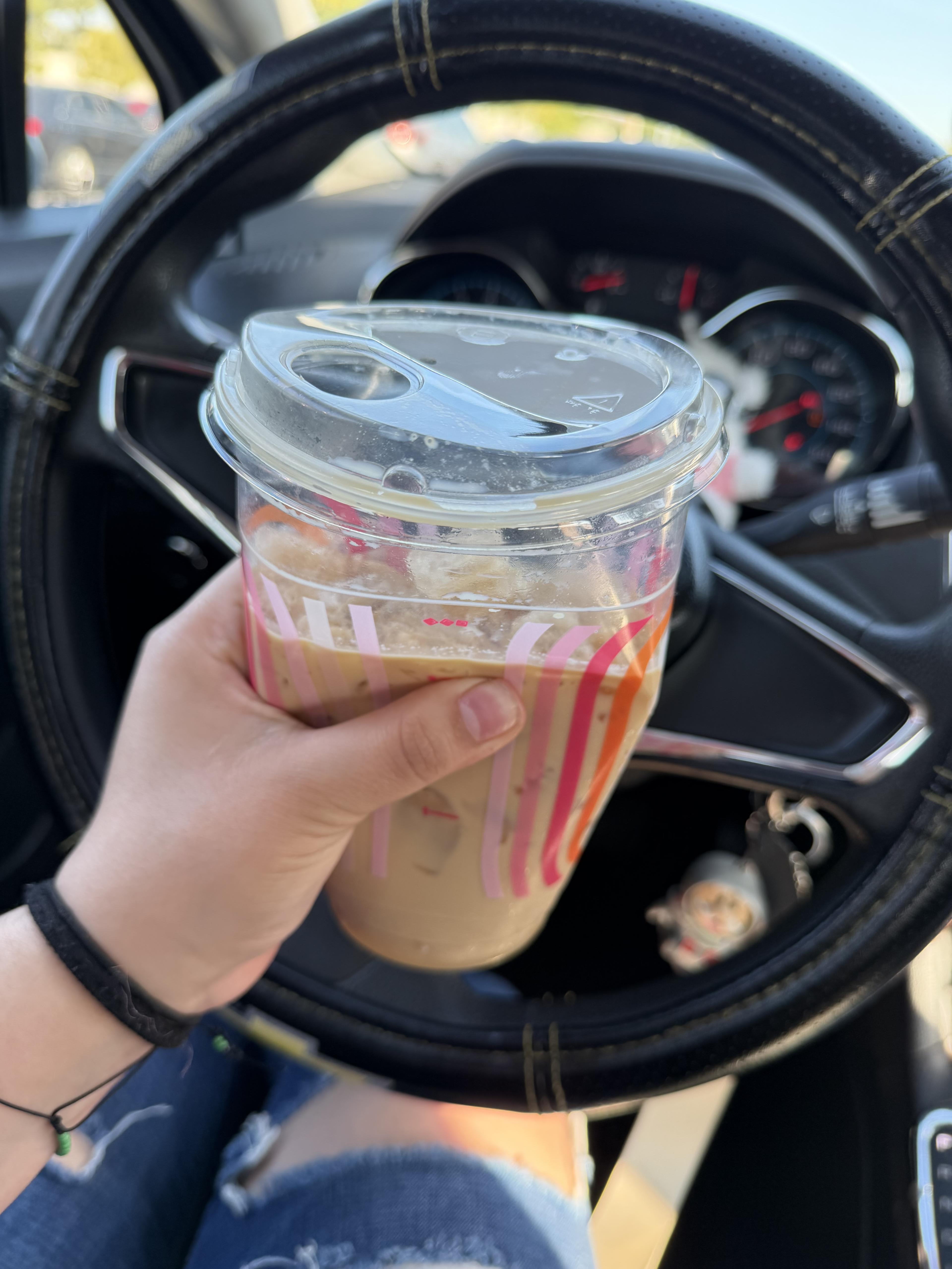 Medium Iced Latte W Four Caramel + One Sugar