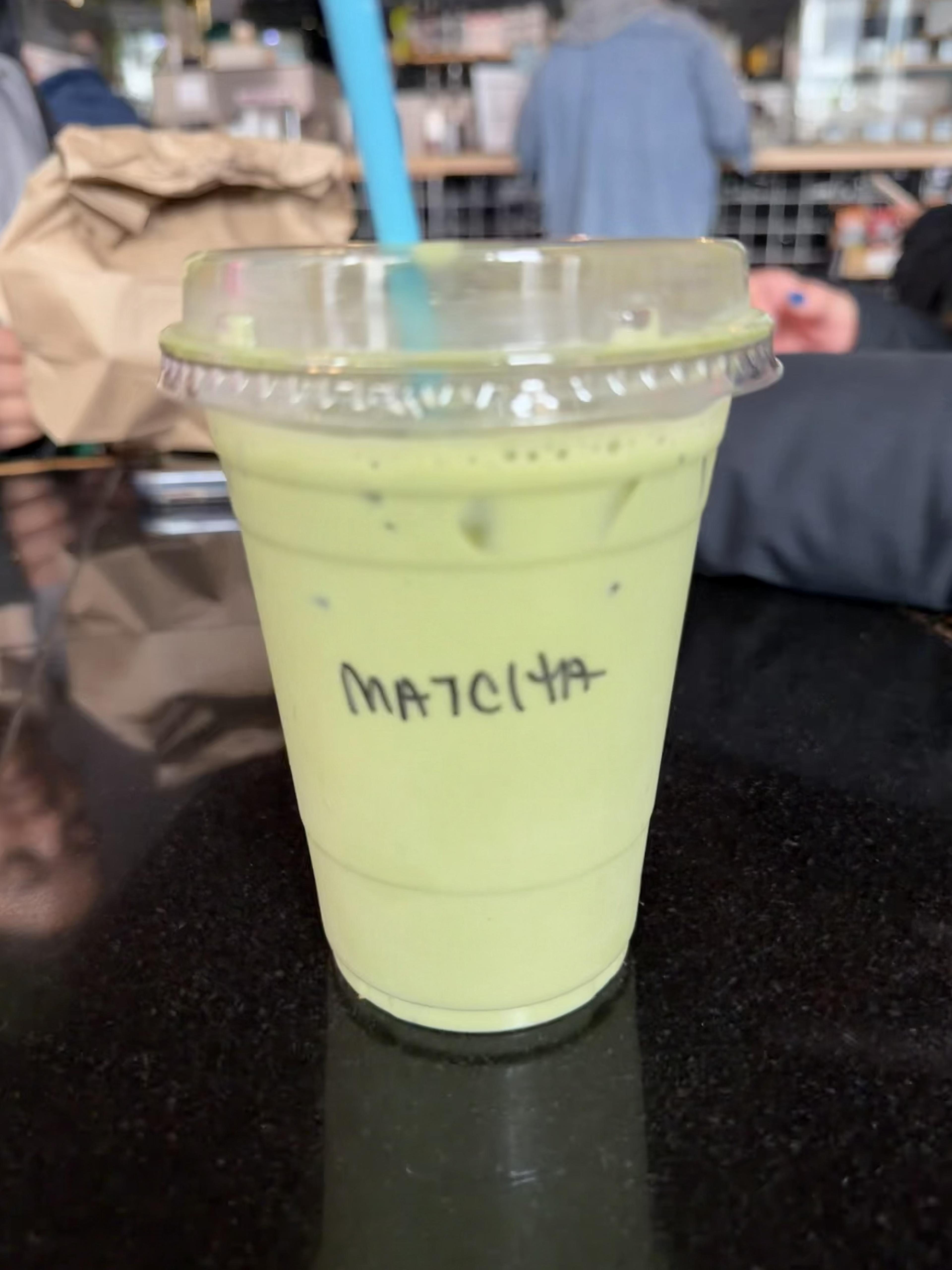 Iced Vanilla Matcha Latte!