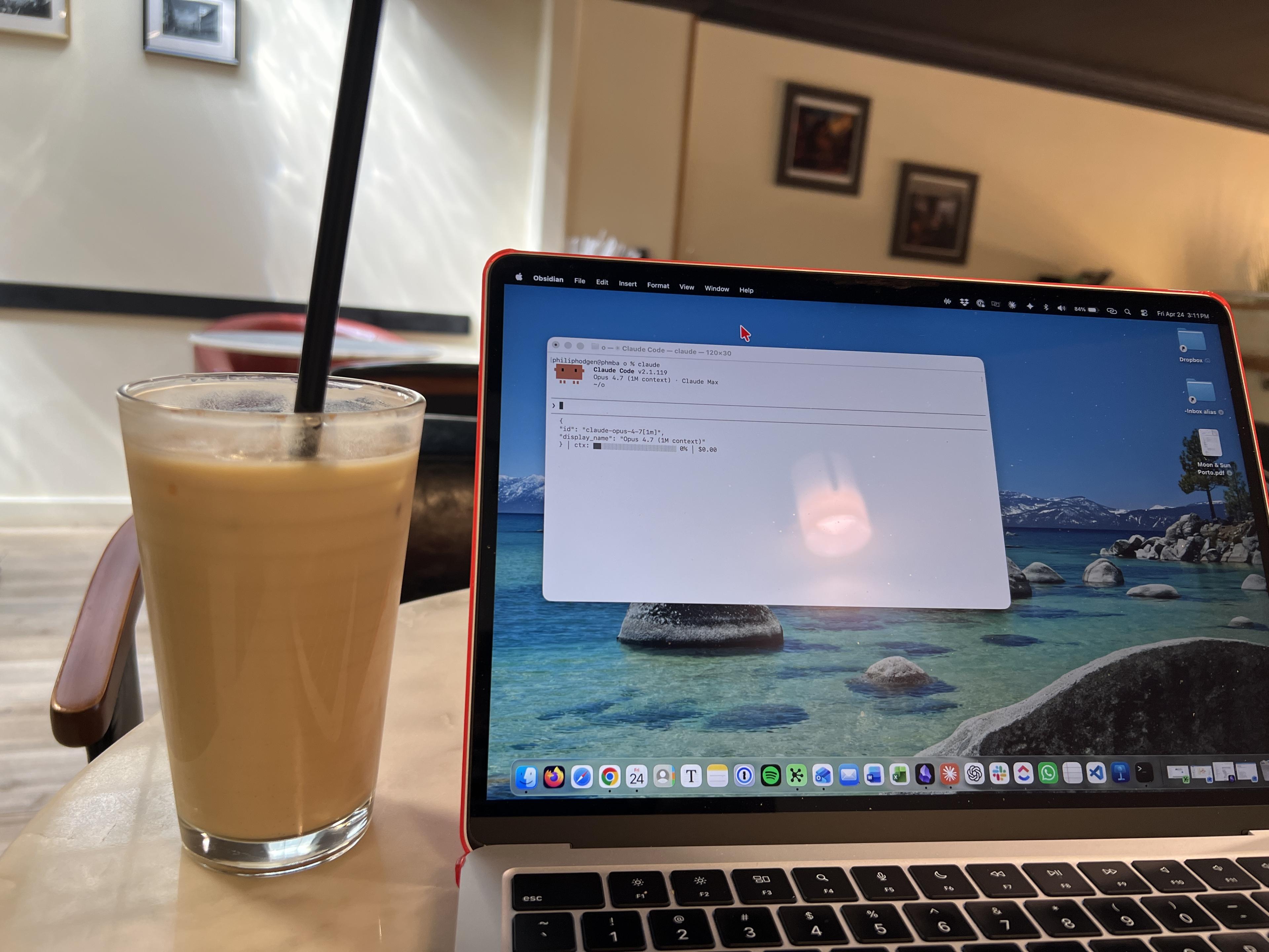 Iced Decaf Latte