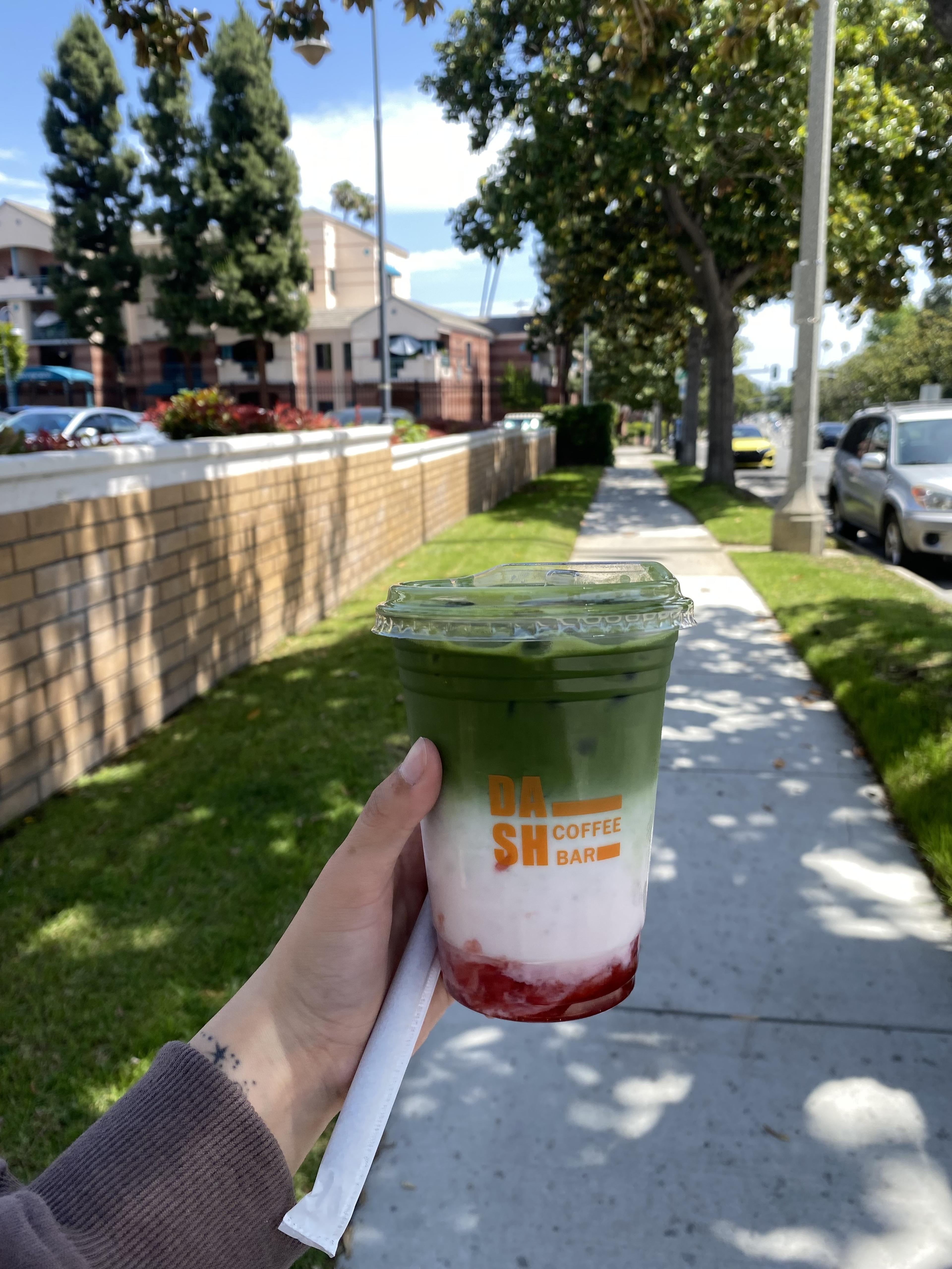 Iced Strawberry Matcha Latte