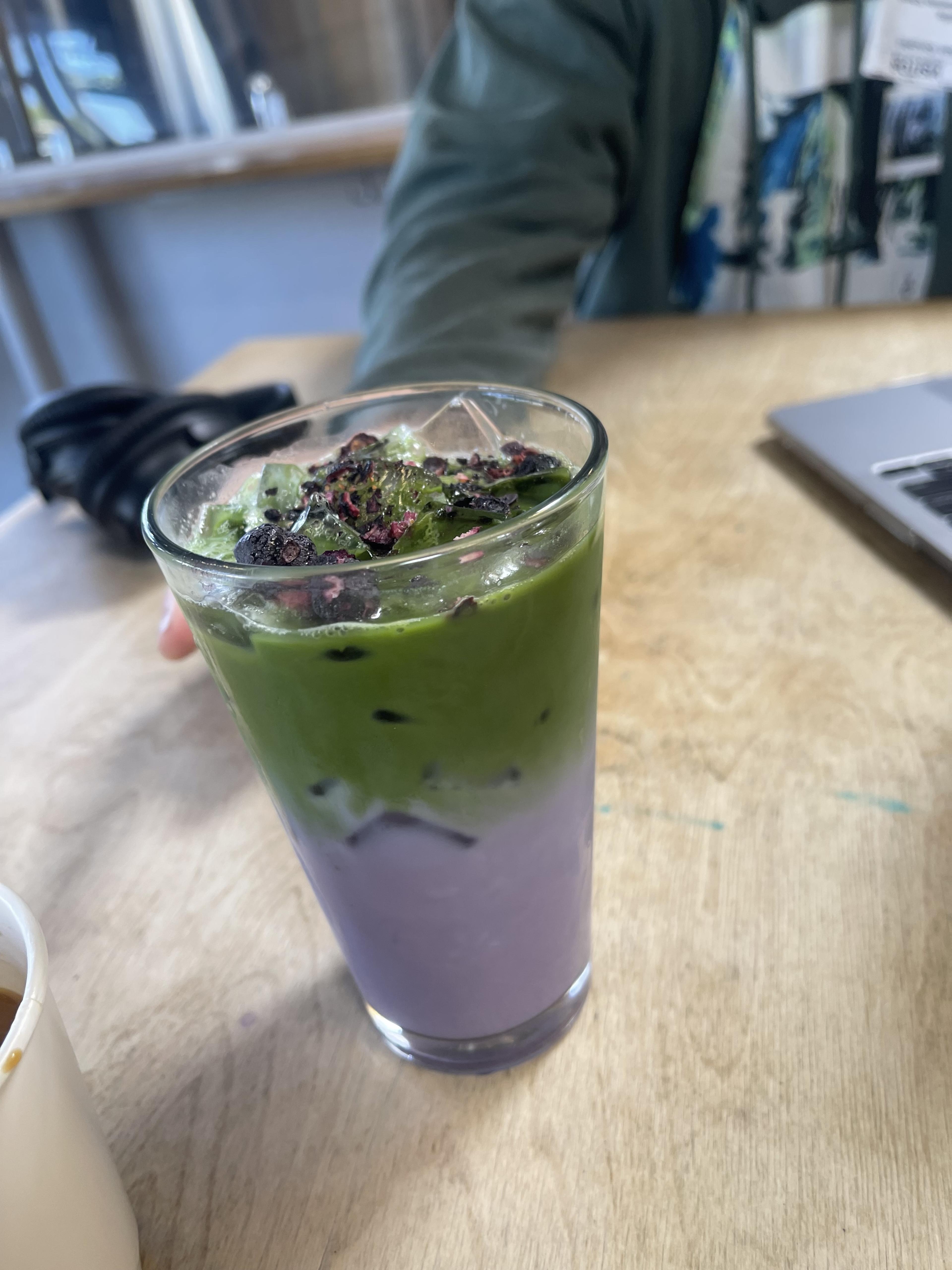 Iced Blueberry Matcha