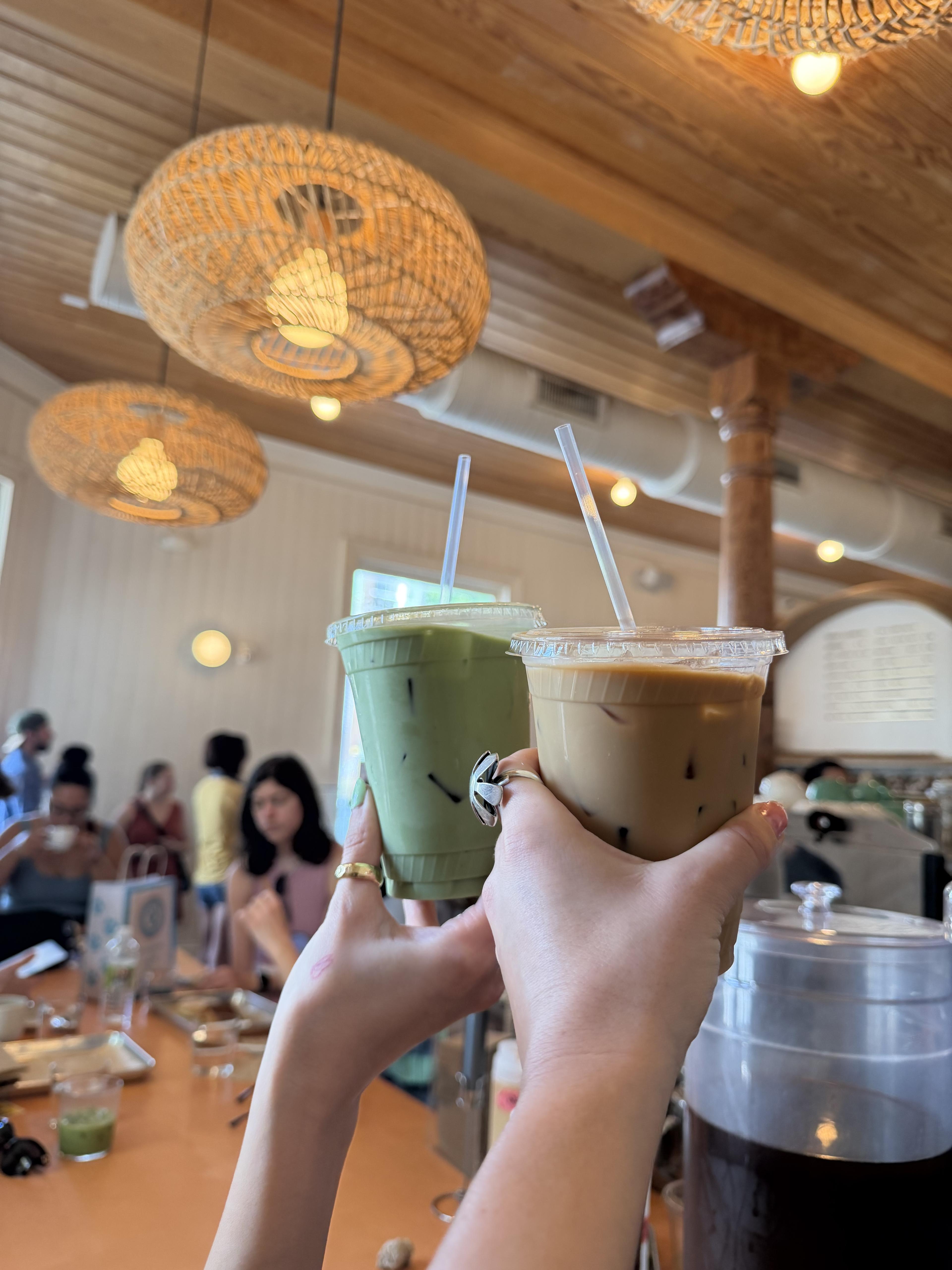 Iced Matcha And Iced Cortado