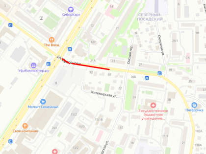 Продление перекрытия улицы Бессонова в Уфе