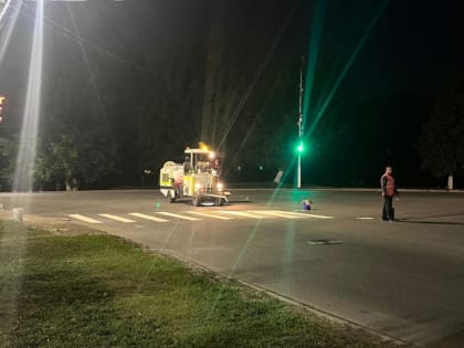 На магистралях Демского района нанесена разметка