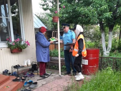 Профилактический рейд огнеборцев по садоводческим товариществам